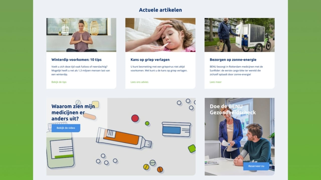 UX design Benu apotheek