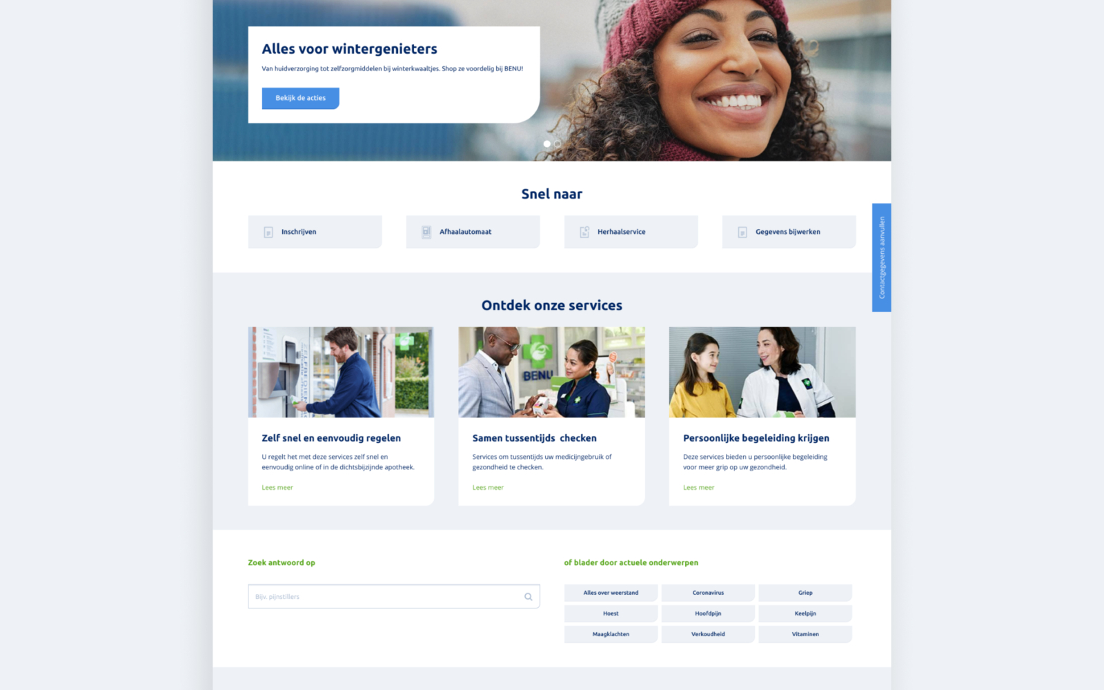 Responsive,UX,Websiteoptimalisatie,gebruiksvriendelijkheid,apotheek,zorg,logistiek