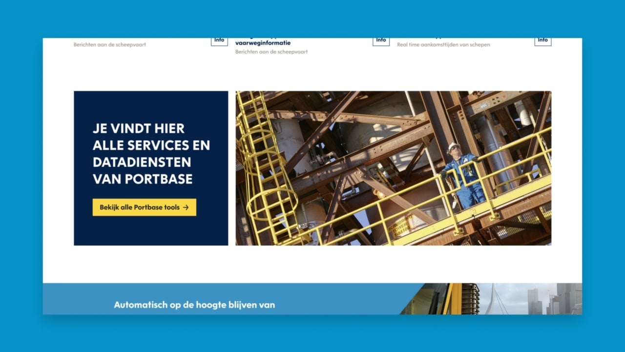 Havenbedrijf Rotterdam website UX en UI design