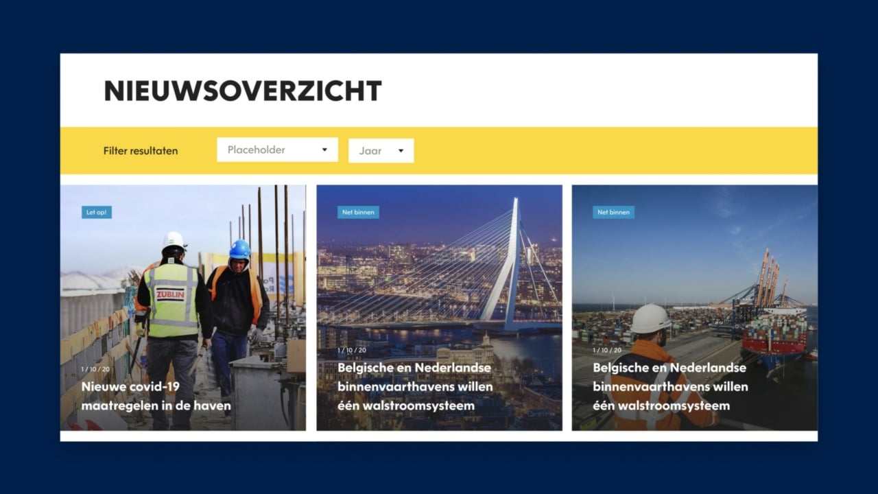 Havenbedrijf Rotterdam website design